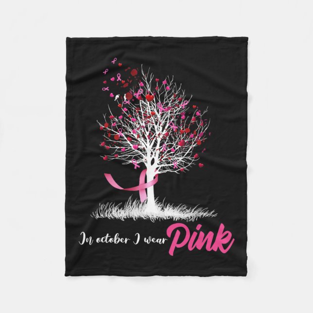 Womens Breast Cancer Awareness, In October We Wear Fleecedecke (Vorderseite)