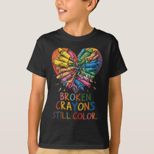 Womens broken Crayons noch Farbe geistige Gesundhe T-Shirt