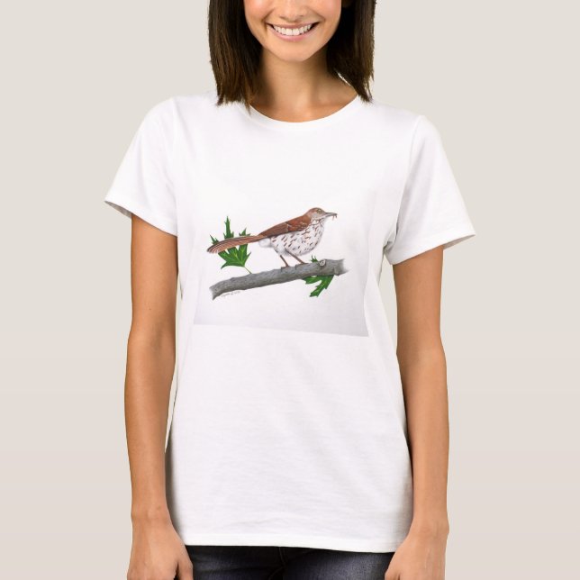 Womens Brown Thrasher T - Shirt (Vorderseite)