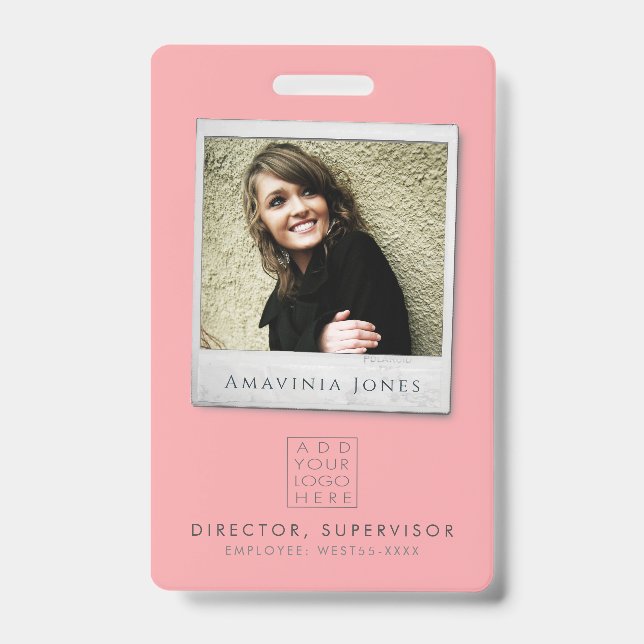Womens Business Photo ID Identification Plastic Ausweis (Vorderseite)