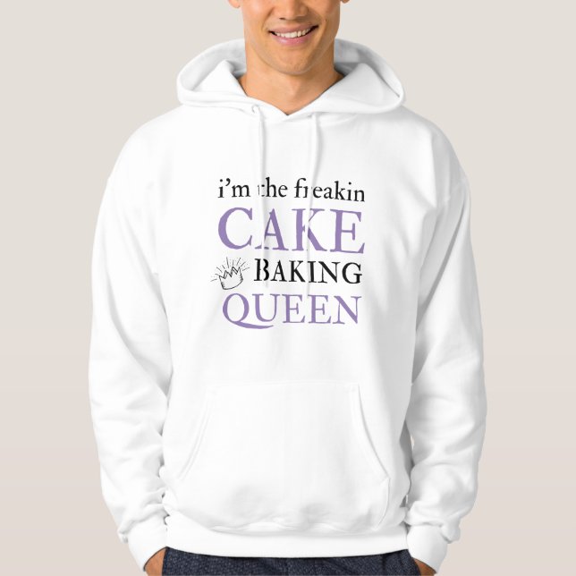 Womens Cake Baking Queen Funny Cake Decorationfor  Hoodie (Vorderseite)