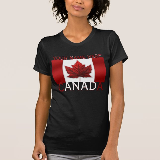 Women's Canada T - Shirt Personalisiert V-Neck Shi (Vorderseite)