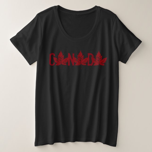 Women's Canada T - Shirt Plus Size Canada Shirts (Design vorne)