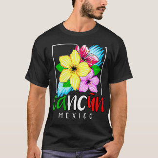 Womens Cancun Mexico Souvenir Geschenk Frühjahrspa T-Shirt
