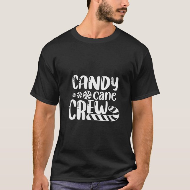 Womens Candy Cane Crew Christmas Xmas Love Candy B T-Shirt (Vorderseite)
