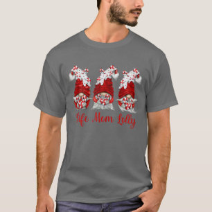 Womens Candy Cane Gnome Ehefrau Mama Lolalize T-Shirt