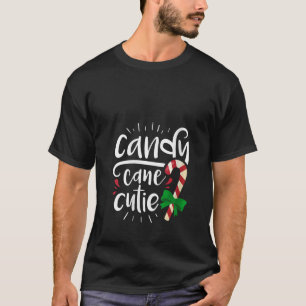 Womens Candy Cane Süsse Weihnachtsfest Kleine Gesc T-Shirt