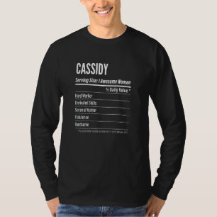 Womens Cassidy Nutritional Facts Serving Size Cal T-Shirt