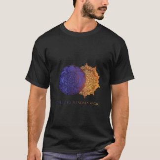 Womens Celestial Mandala Sun and Moon Phases Cosmi T-Shirt