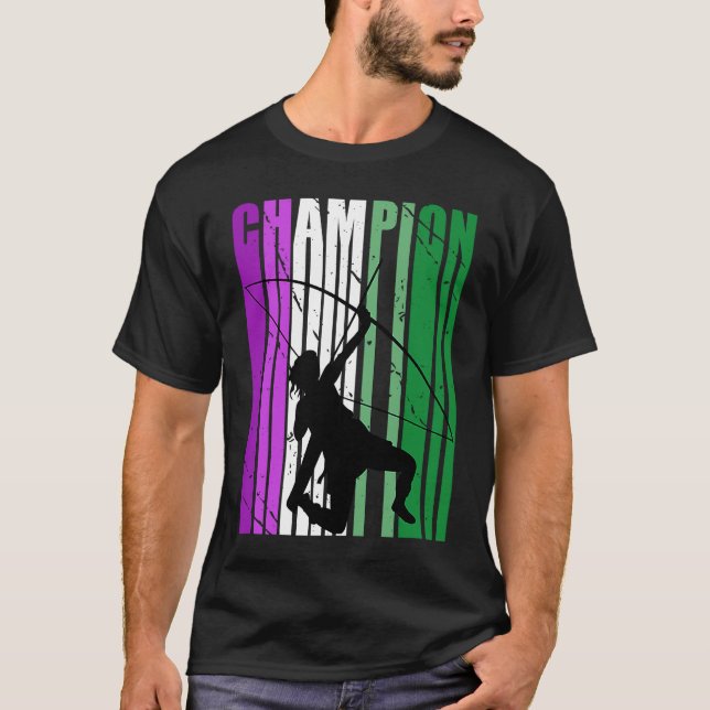 Womens Champion Archery Birthday Lila Green T-Shirt (Vorderseite)