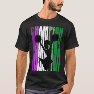 Womens Champion Cheerleader Birthday Martial Purp T-Shirt