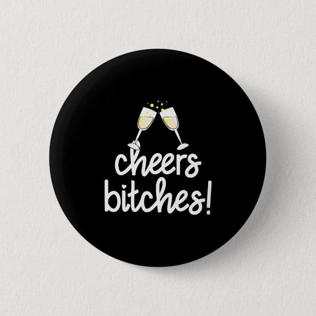 Womens Cheers Es Funny New Year's Eve V-neck  Button (Vorderseite)