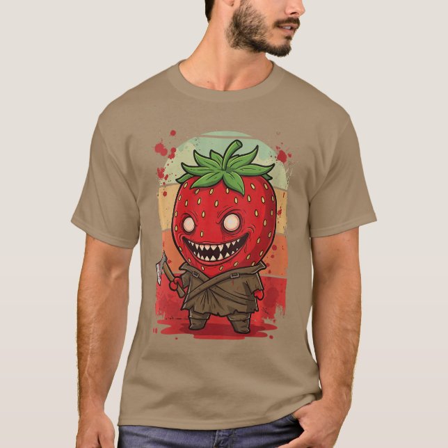 Womens Chibi Killer Strawberry Horror Movie Charac T-Shirt (Vorderseite)