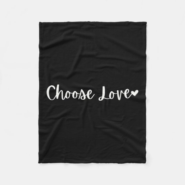 Womens Choose Love Motivational Mantra V-neck  Fleecedecke (Vorderseite)