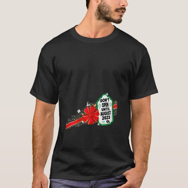 Womens Christmas Pregnancy Announcement Grandparen T-Shirt (Vorderseite)