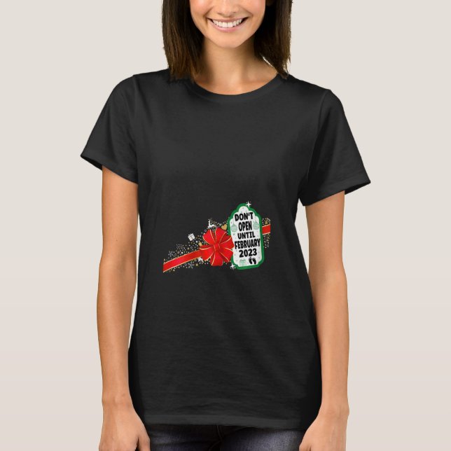Womens Christmas Pregnancy Announcement Grandparen T-Shirt (Vorderseite)