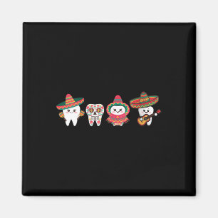 Womens Cinco De Mayo Niedlich Tooth Zuckerhut Mexi Magnet