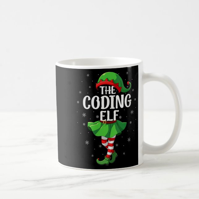 Womens Coding Elf Christmas Girls Women Elf Squad  Kaffeetasse (Rechts)