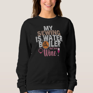 Womens Coffee Wine Zitat Barista Cool Coffee Wein Sweatshirt