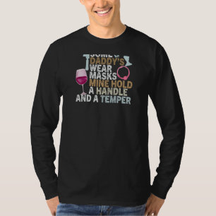 Womens Coffee Wine Zitat Barista Cool Coffee Wein T-Shirt