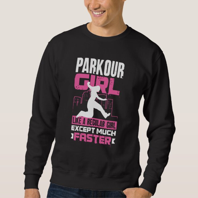 Womens Cool Parkour Girl Parkour Girl Sweatshirt (Vorderseite)