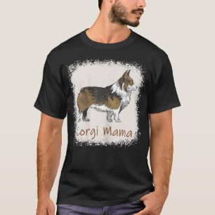 Womens Corgi Mama gebleicht Niedliche Hunde Mama G T-Shirt
