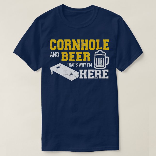 Womens Cornhole und Bier, deshalb bin ich hier VNe T-Shirt (Design vorne)