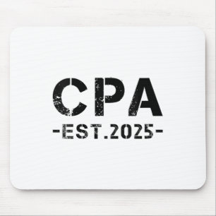 Womens CPA Est 2025 Certified Public Accountant Ex Mousepad