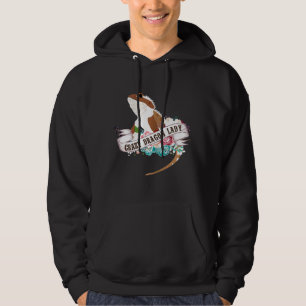 Womens Crazy Dragon Lady Reptile Barted Dragon Hoodie