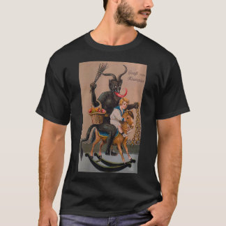 Womens Creepy Gruss Vom Krampus Demon Christmas De T-Shirt