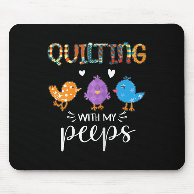 Womens Cute Quilting With My , Quilters  Mousepad (Vorne)