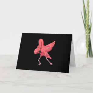 Womens Dabbing Flamingo Bird Niedlich Flamingo Pin Karte
