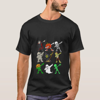 Womens Dabbing Funny Skelett Zombie Vampire Ghost T-Shirt