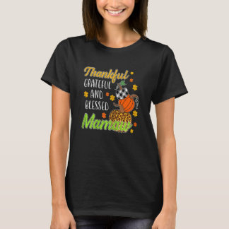 Womens dankbar dankbar gesegnet Mamaw Herbst T-Shirt