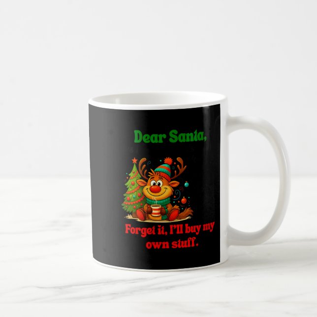 Womens Dear Santa I've Been Good This Year V-neck  Kaffeetasse (Rechts)