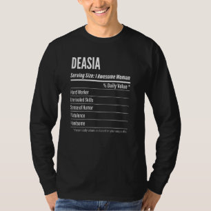 Womens Deasia ernährungsphysiologische Fakten für T-Shirt
