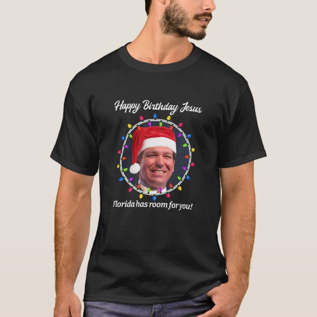 Womens Desantis Florida Weihnachtssaal Christlich  T-Shirt (Vorderseite)