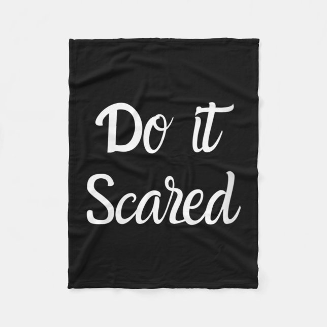 Womens Do It Ed Insres Courage Motivational V-neck Fleecedecke (Vorderseite)