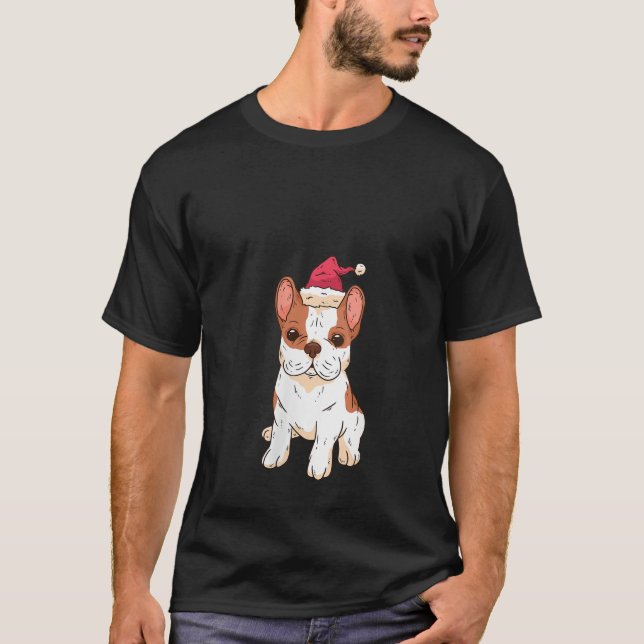 Womens Dog Christmas Funny Christmas V Neck  T-Shirt (Vorderseite)