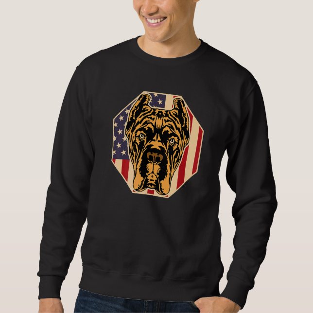 Womens Dog  USA Flag Cane Corso Mom  1 Sweatshirt (Vorderseite)