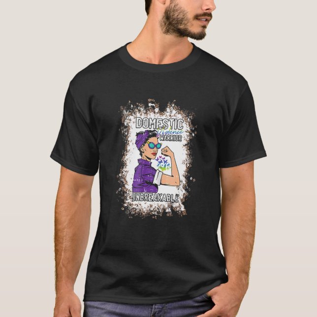 Womens Domestic Violence Awareness Warrior Unbreak T-Shirt (Vorderseite)