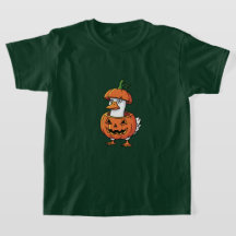 Women's Duck  Pumpkin Halloween Tee Shirts.