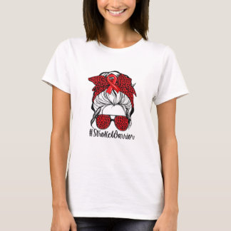 Womens Dy Stroke Survivor Warrior Stroke Bewusstse T-Shirt