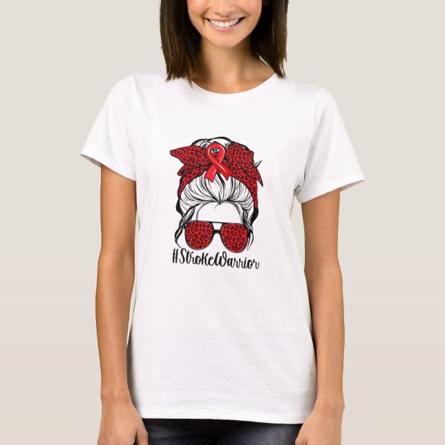 Womens Dy Stroke Survivor Warrior Stroke Bewusstse T-Shirt (Vorderseite)
