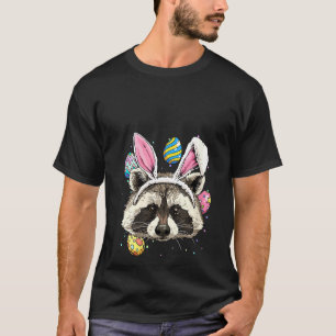 Womens Easter Bunny Raccoon Funny Oster Raccoon T-Shirt