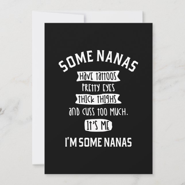 Womens Einige Nanas reden zu viel lustige Nanas Ge Einladung (Vorderseite)