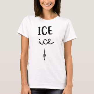 Womens Eis lustige Schwangerschaft Baby Ankündigun T-Shirt