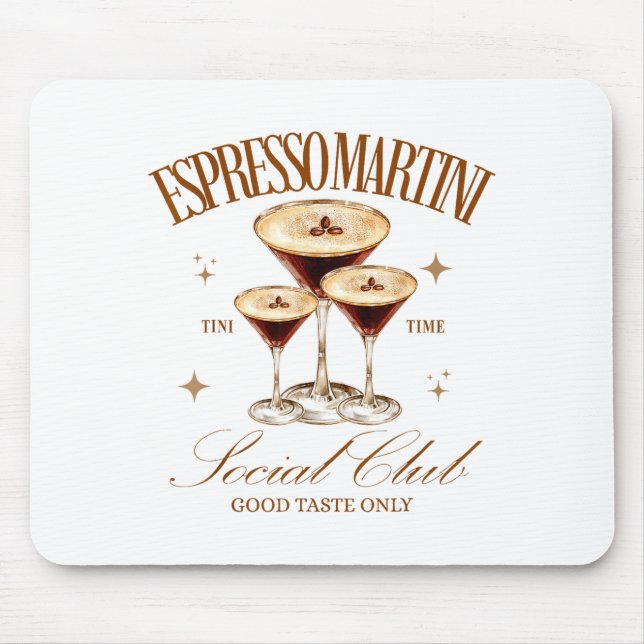 Womens Espresso Martini Social Club Drinking Tail  Mousepad (Vorne)