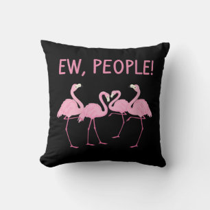 Womens Ew Menschen lustig Flamingo soziale Distanz Kissen