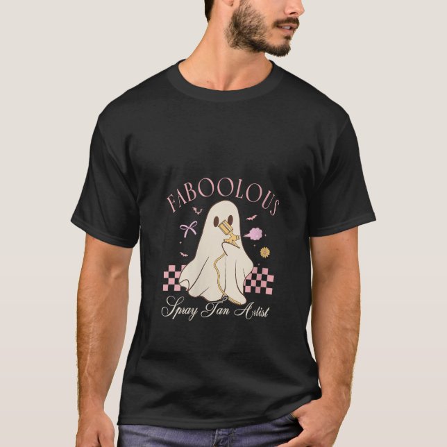 Womens Faboolous Spray Tan Artist Ghost Halloween T-Shirt (Vorderseite)